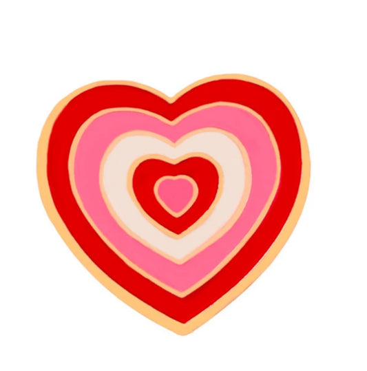 Pink/Red Gradient Heart Enamel Pin